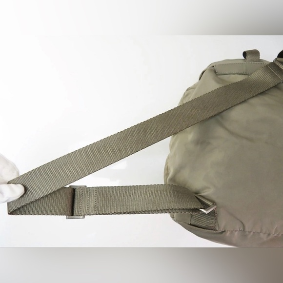 Authentic PRADA Gray Nylon and Leather Backpack Bag Purse - Picture 10 of 16